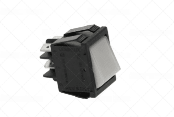 Белый двухполюсный переключатель (301085)