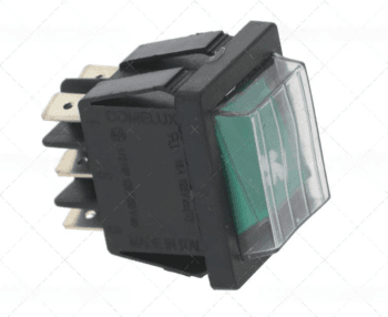 Выключатель двухполюсный зеленый (346385)