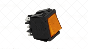 Выключатель двухполюсный желтый (301016)